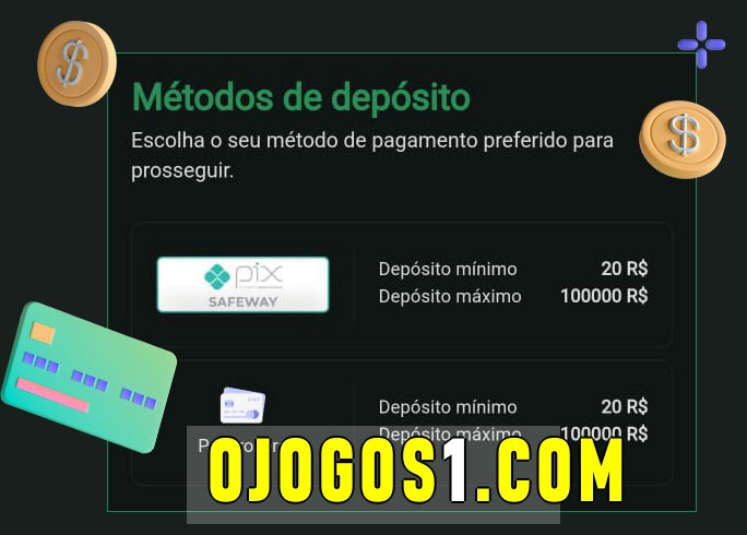 O cassino ojogos bet oferece uma grande variedade de métodos de pagamento